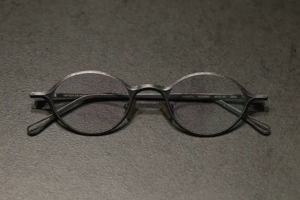Rigards Sterling Silver Handcrafted Oval Eyeglasses RG1039AG Series RG-RG1039AG-YIN Silver